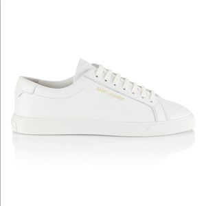 YVES Saint Laurent Andy Logo Low-Top Sneakers White/Gold YSL